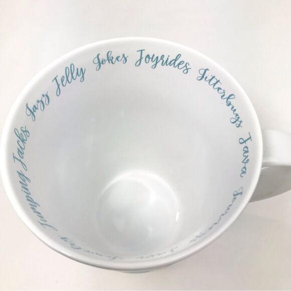 Lisa Audit Monogram Letter “J” Ribbed Floral Initial Word Mug - Picture 10 of 13